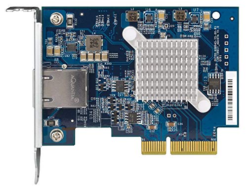 Product Cover QNAP QXG-10G1T Single-Port (10Gbase-T) 10GbE Network Expansion Card, PCIe Gen3 X4, Low-Profile Bracket Pre-Loaded, Low-Profile Flat and Full-Height Brackets are Included
