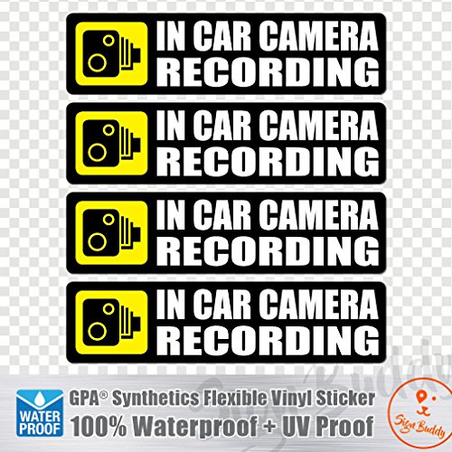 Product Cover (Pack of 4 pcs) in Car Camera Recording Sticker Dash Cam on Board Video Bumper Baby Decal