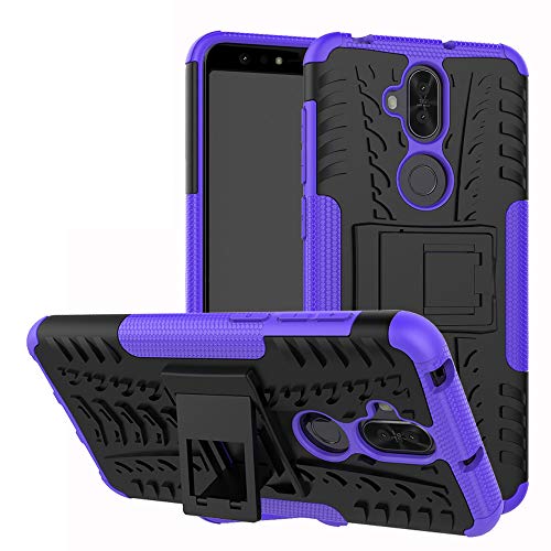 Product Cover ZenFone 5Q ZC600KL case,LiuShan Shockproof Heavy Duty Combo Hybrid Rugged Dual Layer Grip Cover with Kickstand for ASUS ZenFone 5Q (ZC600KL) 6.0-inches Smartphone (with 4in1 Packaged),Purple