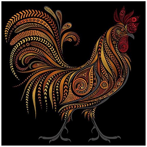 Product Cover BBTO 5D Diamond Painting Full DIY Animals Cock Chicken Painting Kit Rhinestone Painting Supplies for Art Craft Home Decoration