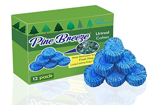 Product Cover Premium Urinal Cakes 12 Pack | Individually Wrapped and Packaged for Cleanliness | Odor Killing Non-Chemical Scent | Long Lasting 500 Flushes | by Pine Breeze Janitorial Products