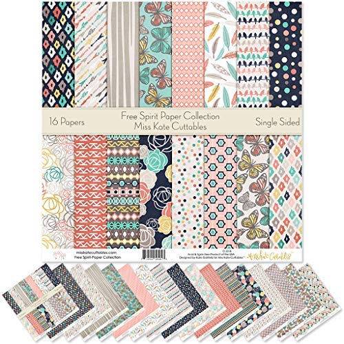 Product Cover Pattern Paper Pack - Free Spirit - Scrapbook Premium Specialty Paper Single-Sided 12
