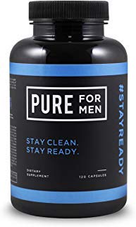Product Cover Pure for Men - The Original Vegan Cleanliness Fiber Supplement - Proven Proprietary Formula (120 Capsules with Aloe)