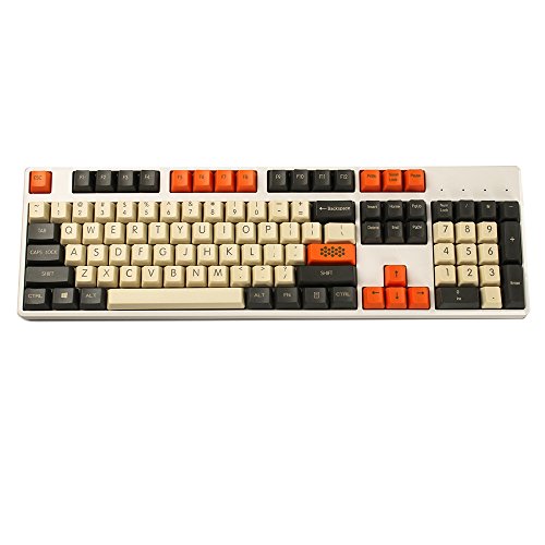 Product Cover YMDK Carbon 61 87 104 Top Print Keyset Thick PBT OEM Profile Keycaps for MX Mechanical Keyboard (104)