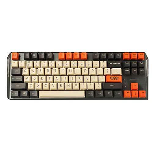 Product Cover YMDK Carbon 61 87 104 Top Print Keyset Thick PBT OEM Profile Keycaps for MX Mechanical Keyboard (87)