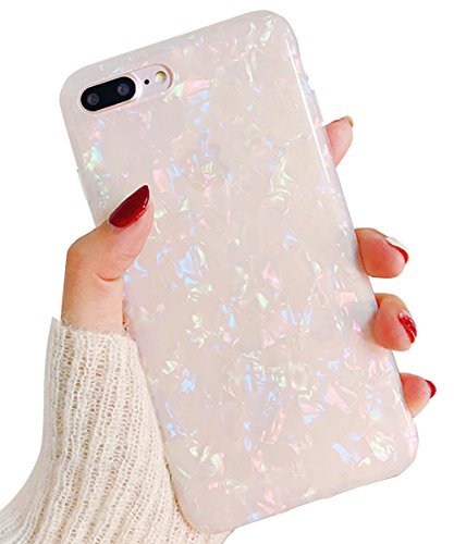 Product Cover J.west iPhone 8 Plus Case/iPhone 7 Plus Case, Cute Ultra Thin [Tinfoil Series] Macaron Color Bling Lightweight Soft TPU Case Cover for iPhone 7 Plus / 8 Plus (Colorful)