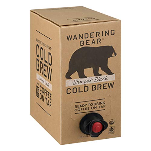 Product Cover Wandering Bear Organic Cold Brew Coffee On Tap, Straight Black, No Sugar, Always Fresh and Ready to Drink, Not a Concentrate, 96 fl oz