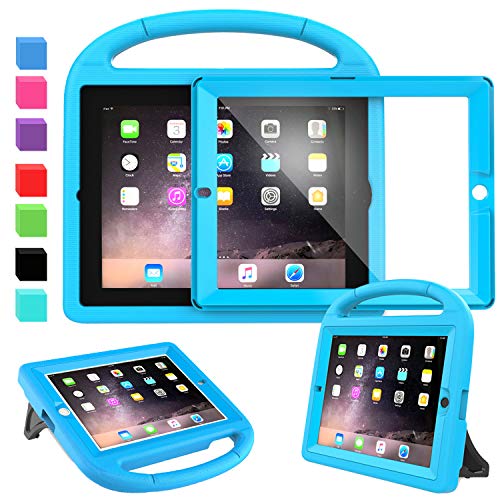 Product Cover AVAWO Kids Case for iPad 2 3 4 （Old Model）- Built-in Screen Protector, Shockproof Handle Stand Kids Friendly Compatible with iPad 2nd 3rd 4th Generation (Blue)