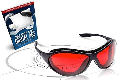 Product Cover Sleep Savior ® Ultra - Red Night Glasses - Blocks Out More Disruptive Light Than Blue Blockers - for Men and Women - Increase Melatonin Naturally and Help You Sleep Better - Perfect for Jet Lag