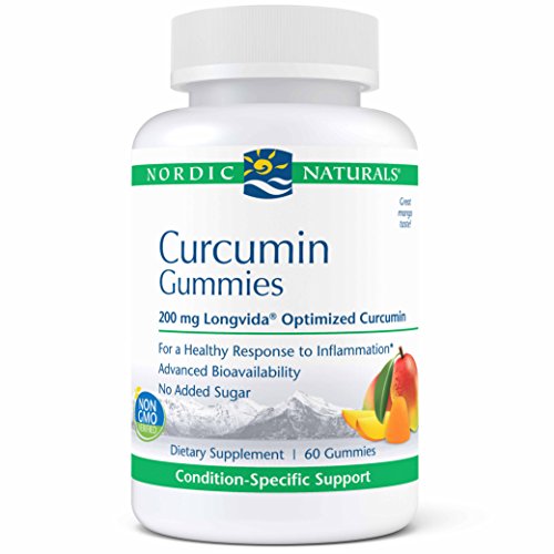 Product Cover Nordic Naturals Pro Curcumin Gummies - 200mg Longvida Optimized Curcumin, Support for a Healthy Nervous System & Inflammation Response, Cardiovascular, Joint & Immune Health, Mango Flavor, 60 Gummies