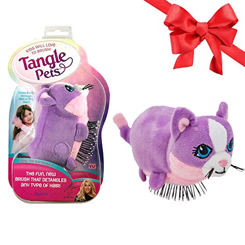 Product Cover Tangle Pets Cupcake The Cat- The Detangling Brush In A Plush, Great For Any Hair Type, Removable Plush, As Seen On Shark Tank