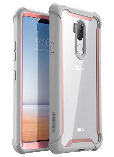 Product Cover i-Blason Case for LG G7 /LG G7 ThinQ 2018 Release, [Ares] Full-Body Rugged Clear Bumper Case with Built-in Screen Protector (Pink)
