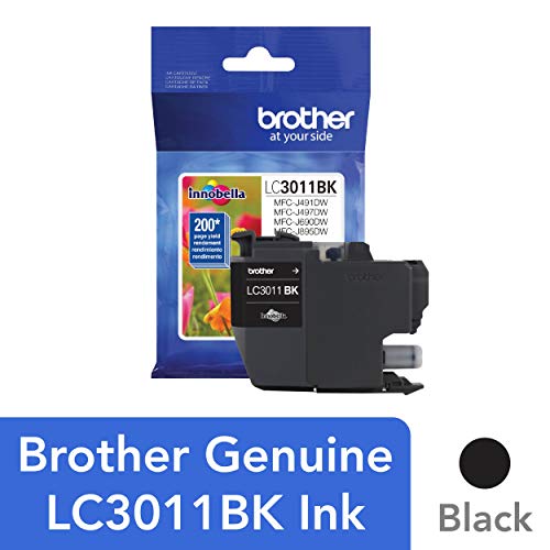 Product Cover Brother Printer LC3011BK Singe Pack Standard Cartridge Yield Upto 200 Pages LC3011 Ink Black