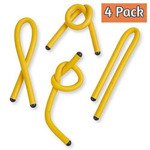 Product Cover Andalus Gear Rubber Ties, Assorted Colors, 17-Inch Long, Reusable Twist Tie, Holds Up to 110 Pounds (4 Pack)