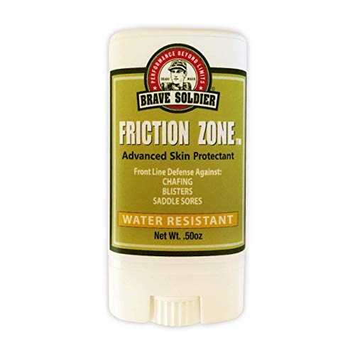 Product Cover Brave Soldier Friction Zone Stick - .50 oz - Water & Sweat Resistant, Anti-Chafing Skin Protection, Rash Guard for Men and Women, Wetsuit Safe