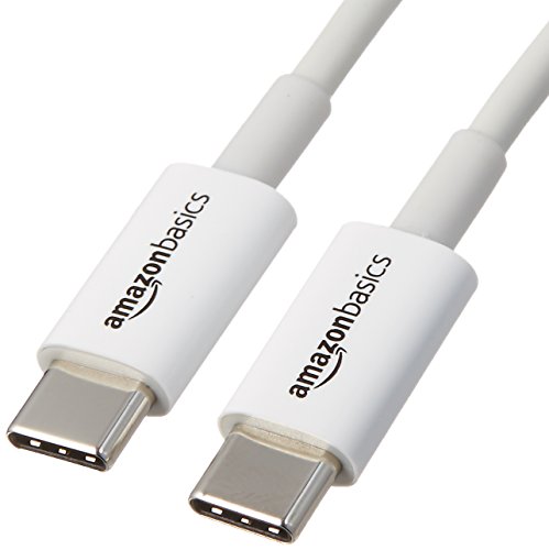 Product Cover AmazonBasics USB Type-C to USB Type-C 2.0 Charging Cable - 3 Feet (0.9 Meters), White, 5-Pack