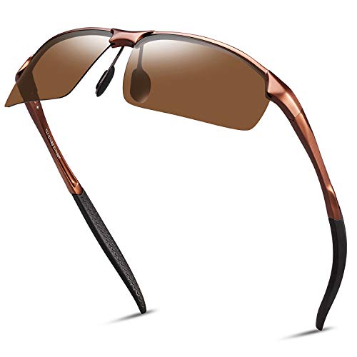 Product Cover SOXICK Men's Sports Polarized Sunglasses - Fashion UV Protection Rectangular Half Frame Sun Glasses