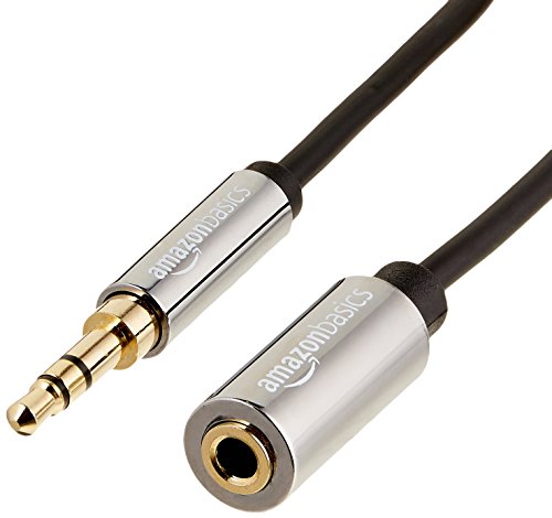 Product Cover AmazonBasics 3.5mm Male to Female Stereo Audio Cable | 6 Foot (1.83 Meters), 10-Pack