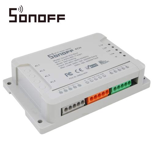 Product Cover Sonoff 4CH R2 Four Channel WiFi Wireless Switch Work with Alexa, Google Home, Nexa