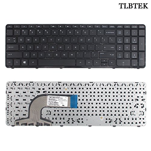 Product Cover TLBTEK Replacement Keyboard with Frame Compatib HP Pavilio 15-d 15-f 15-g 15-r 15-e 15-f387wm 15-d035dx 15-f233wm 15-f272wm 15-f010wm 15-n290nr 15-e 15-f222wm 15-f271wm US Layout