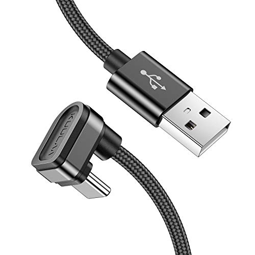Product Cover USB Type C Cable 3FT, Rock Space USB C to USB A Charger, 180 Degree Angle Fast Charging Cord for Samsung Galaxy S9 S8 Note 9 8, MacBook, iPad Pro 2018, Nintendo Switch, Google Pixel, LG V30 G5 G6