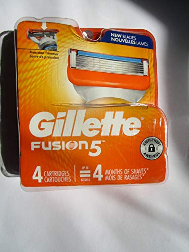 Product Cover Gillette Fusion Razor Refill Cartridges -Made in USA -(4 Cartridges)