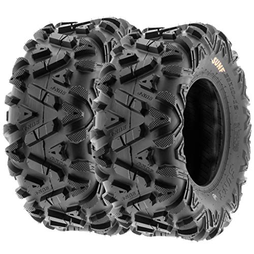 Product Cover Set of 2 SunF A033 Power.I AT 24x10-11 ATV UTV Off-Road Tires All-Terrain, 6 Ply Tubeless