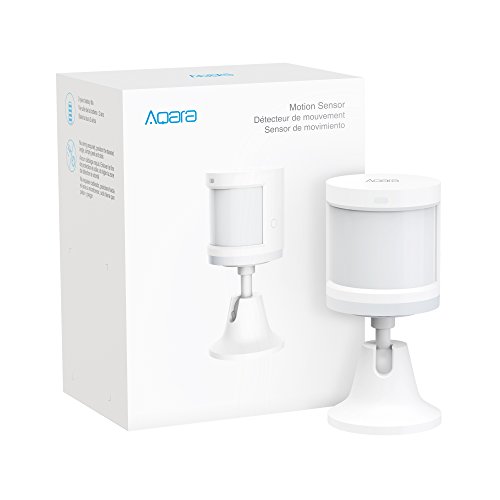 Product Cover Aqara Motion Sensor, Zigbee Connection, for Alarm System and Smart Home Automation, Broad Detection Range, Compatible with Apple HomeKit, Alexa, Requires Aqara Hub