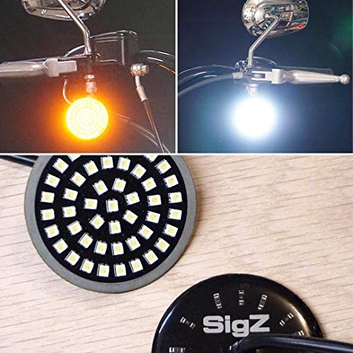 Product Cover Rogue Rider Industries SigZ Black Label Front Motorcycle LED Lights, Harley Davidson 1157 Turn Signal Kit (Black)