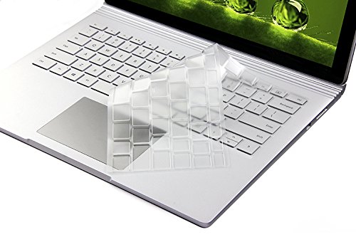 Product Cover Ultra Slim Clear Transparent Keyboard Cover Skin Protector for Microsoft Surface Book & Surface Book 2 and 2017 Released Microsoft Surface Laptop (NOT Fit Surface Pro 3/Pro 4/Pro 5)