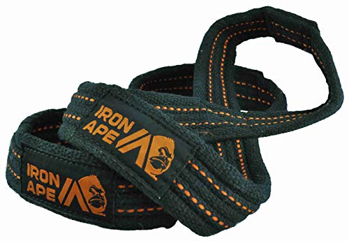 Product Cover IRON APE Figure 8 Straps for Deadlift, Weight Lifting, Shrugs, and Weightlifting. Heavy Duty Cotton, 4 Sizes (M)