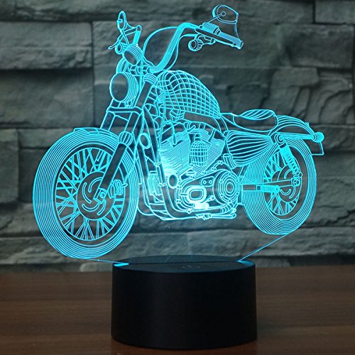 Product Cover USB LED 3D Lamp LED Motorcycle Model 3D Sensor Night Light Atmosphere Lamp as Bedroom Decoration