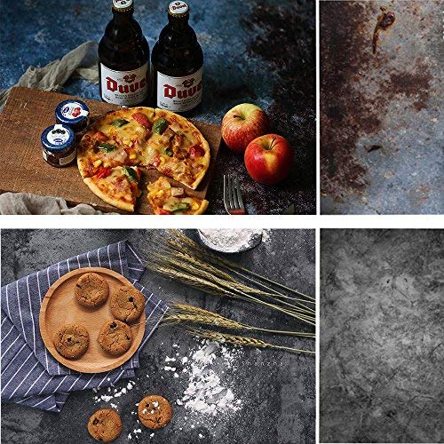 Product Cover Selens 22x35 Inch (56x88cm) 2 in 1 Photo Video Studio Retro Vintage Concrete Cement Wall Texture Background Paper for Product Desktop Flat Lay Photography