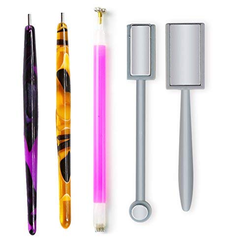 Product Cover Minejin 3D Nail Art Cat Eye Gel Magnet Stick Manicure Magnetic Pen Tools 5Pcs