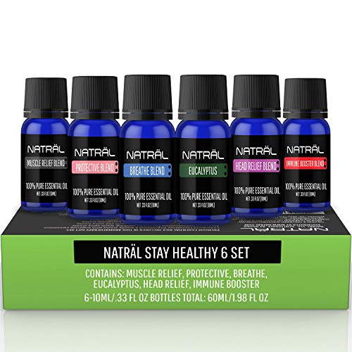Product Cover NATRÄL Stay Healthy Set of 6, 100% Pure and Natural Essential Oil, 6/10ml Bottles