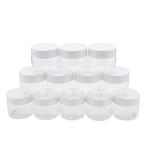 Product Cover MHO Containers | Clear Refillable PET Containers, White Screw-On Lid, BPA/Paraben Free - 150g/5.29 Fl Oz - Set of 12