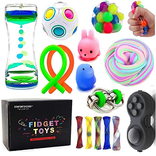 Product Cover Sensory Fidget Toys Bundle-DNA Stress Relief Balls with Fidget Hand Toys for Anxiety Kids & Adults-Calming Toys for ADHD Autism Anxiety