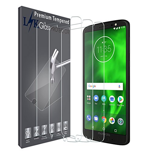 Product Cover [3 Pack] LK Screen Protector for Motorola Moto G6 [Japan Tempered Glass] 9H Hardnes, HD Clarity, Case Friendly