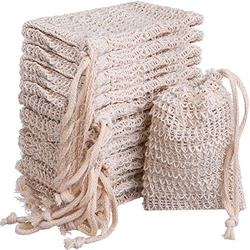 Product Cover bbto 15 pack soap saver exfoliating natural sisal soap bag pouch
