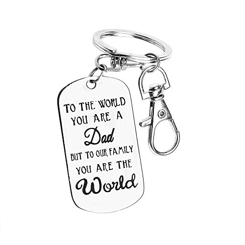 Product Cover Unique Father's Day Gifts Men's Keychain Novelty Birthday Gift，Thick Stainless Steel Keychain,Corrosion Process Let love Never Fade