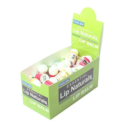 Product Cover Essential Lip Naturals | Mini Lip Balm Assorted Flavors - Approximately 50ct (Vanilla Bean, Tea Tree Mint, Bing Cherry)[SPF-15]