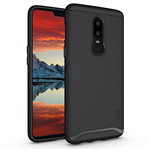 Product Cover OnePlus 6 Case, TUDIA Slim-Fit Heavy Duty [Merge] Extreme Protection/Rugged but Slim Dual Layer Case for OnePlus 6 (Matte Black)