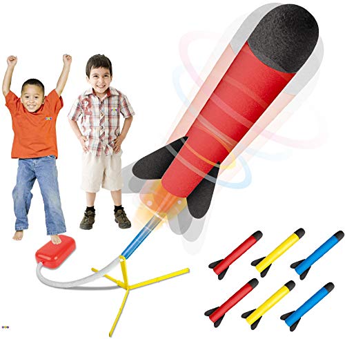 Product Cover Play22 Toy Rocket Launcher - Jump Rocket Set Includes 6 Rockets - Play Rocket Soars Up to 100 Feet - Missile Launcher Best Gift for Boys and Girls - Air Rocket Great for Outdoor Play - Original