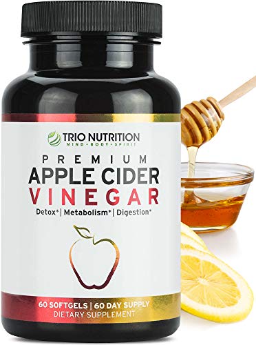 Product Cover Apple Cider Vinegar Capsule Softgels with Cayenne, Lemon & Honey Make a Fresh Drink-in-a-Pill | Maximum Strength Boosted Detox Cleanse | with The Mother *