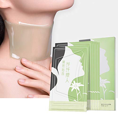 Product Cover Neck Mask - 5 Pcs Anti Aging Anti Wrinkle Collagen Neck Mask Cream Sheet Best Neck Tighten+Lift+Firming+Whitening Skin Care