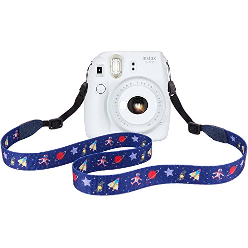 Product Cover Elvam Camera Neck Shoulder Belt Strap for Men/Women Compatible with Instant Mini 8/8+/9/7s/25/50/90, Digital Camera, Mirrorless Camera ETC, Blue Pattern