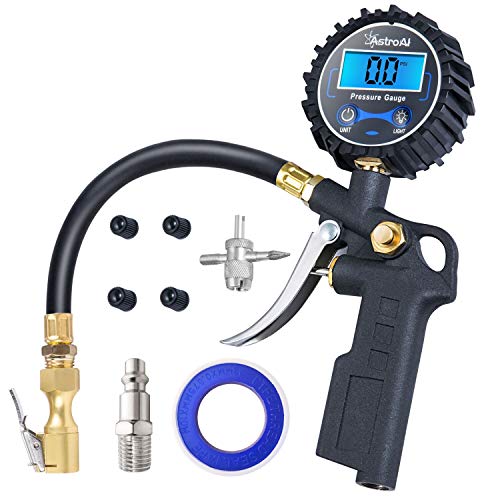Product Cover AstroAI Digital Tire Inflator with Pressure Gauge, Medium 250 PSI Air Chuck and Compressor Accessories Heavy Duty with Rubber Hose and Quick Connect Coupler for 0.1 Display Resolution