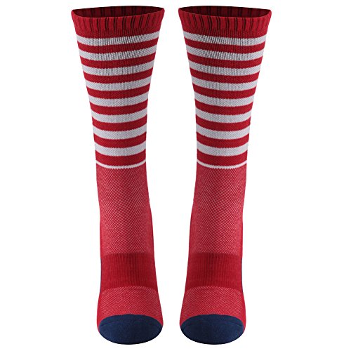 Product Cover American Flag Socks, Gmark Women's Crazy Funny Chicken Legs/Stripe/Shark Socks Knee High&Mid-calf Gift Sock
