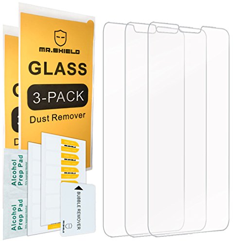Product Cover [3-Pack]- Mr.Shield for OnePlus 6 / OnePlus Six [Tempered Glass] Screen Protector with Lifetime Replacement