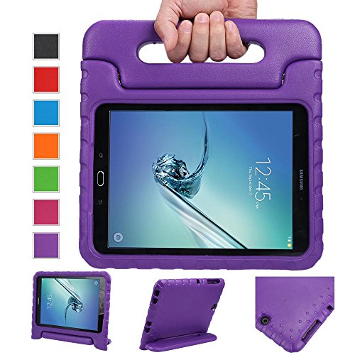 Product Cover NewStyle Samsung Galaxy Tab S2 9.7 Shockproof Case Light Weight Kids Case Super Protection Cover Handle Stand Case for Kids Children for Galaxy Tab S2 9.7-inch Tablet SM-T810 SM-T815 (Purple)